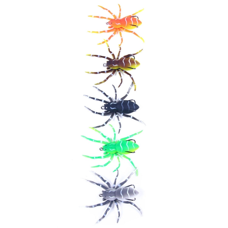 HENGJIA 8cm 7g Leurre Souple Araignée Bionique, 1, 2, 3, 4, 5, 5 Couleurs