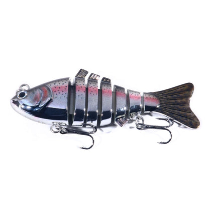 HENGJIA 10cm 24g Appât de pêche bionique multi-sections en plastique galvanisé, JM060 (3), JM060 (4), JM060 (5), JM060 (6), JM060 (1), JM060 (2)