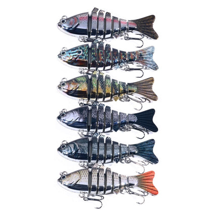 HENGJIA 10cm 24g Appât de pêche bionique multi-sections en plastique galvanisé, JM060 (3), JM060 (4), JM060 (5), JM060 (6), JM060 (1), JM060 (2)