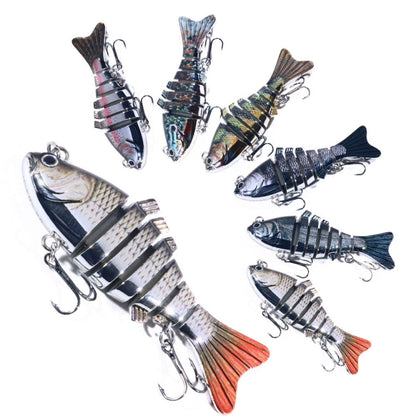 HENGJIA 10cm 24g Appât de pêche bionique multi-sections en plastique galvanisé, JM060 (3), JM060 (4), JM060 (5), JM060 (6), JM060 (1), JM060 (2)