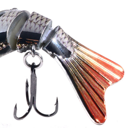 HENGJIA 10cm 24g Appât de pêche bionique multi-sections en plastique galvanisé, JM060 (3), JM060 (4), JM060 (5), JM060 (6), JM060 (1), JM060 (2)