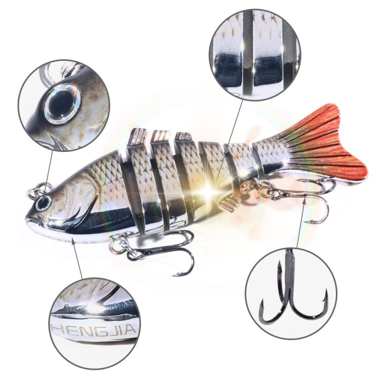 HENGJIA 10cm 24g Appât de pêche bionique multi-sections en plastique galvanisé, JM060 (3), JM060 (4), JM060 (5), JM060 (6), JM060 (1), JM060 (2)