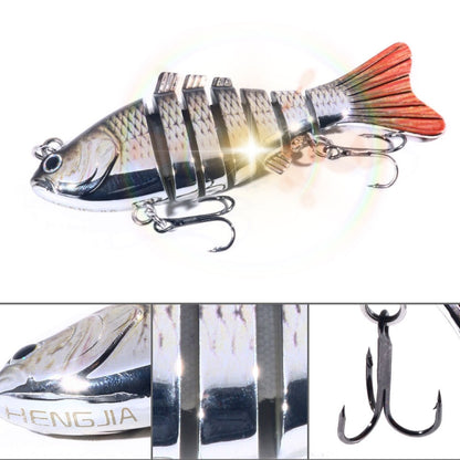 HENGJIA 10cm 24g Appât de pêche bionique multi-sections en plastique galvanisé, JM060 (3), JM060 (4), JM060 (5), JM060 (6), JM060 (1), JM060 (2)