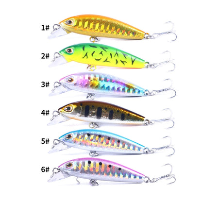 HENGJIA 5,5 cm 6,6 g Leurre artificiel Mino Luya à longue portée coulant bionique, MI503 (3), MI503 (4), MI503 (5), MI503 (6), MI503 (1), MI503 (2)