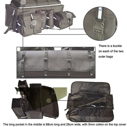 ATV Bag Quad Bike Go Kart Bag Snowmobile Mountain Bike Bag, Black, Army Green, Reed Camouflage