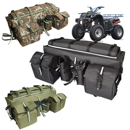 ATV Bag Quad Bike Go Kart Bag Snowmobile Mountain Bike Bag, Black, Army Green, Reed Camouflage