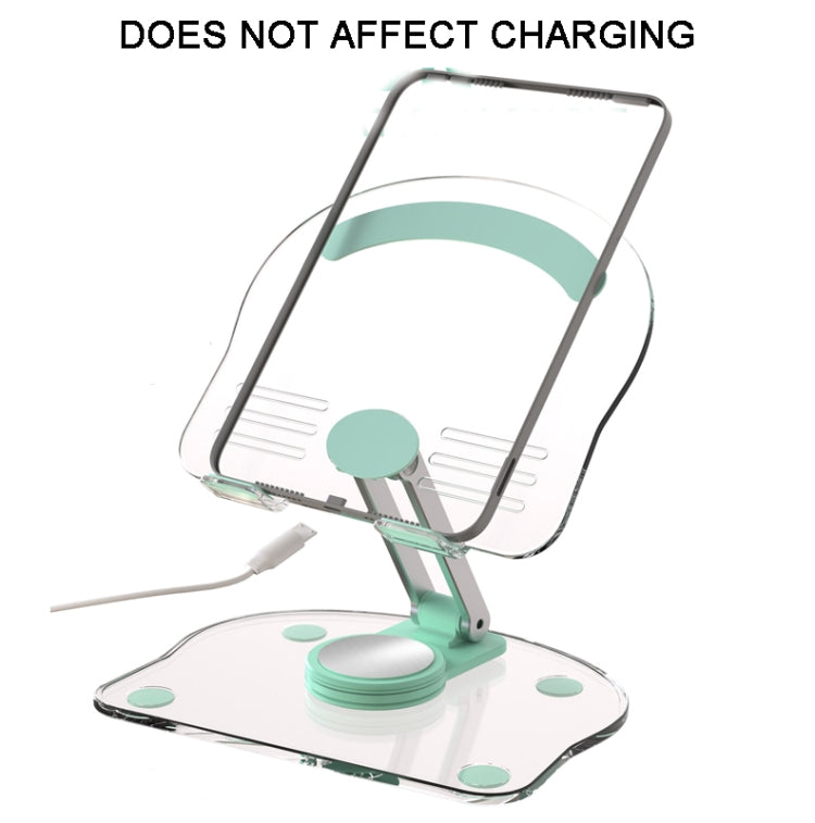 Support de téléphone portable/tablette de bureau rotatif et pliable antidérapant KF-Z11 en acrylique, KF-Z11 (blanc), KF-Z11 (rose), KF-Z11 (vert), KF-Z11 (noir)