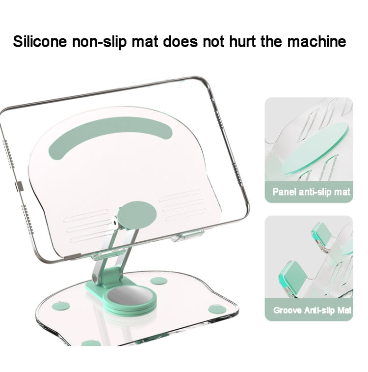 Support de téléphone portable/tablette de bureau rotatif et pliable antidérapant KF-Z11 en acrylique, KF-Z11 (blanc), KF-Z11 (rose), KF-Z11 (vert), KF-Z11 (noir)