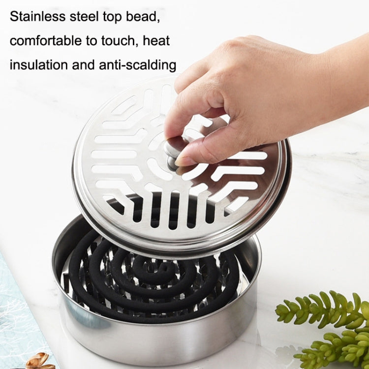 Porte-Plateau Anti-Moustiques en Acier Inoxydable Boîte Anti-Moustiques Ignifuge avec Couvercle pour la Maison