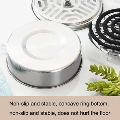 Porte-Plateau Anti-Moustiques en Acier Inoxydable Boîte Anti-Moustiques Ignifuge avec Couvercle pour la Maison