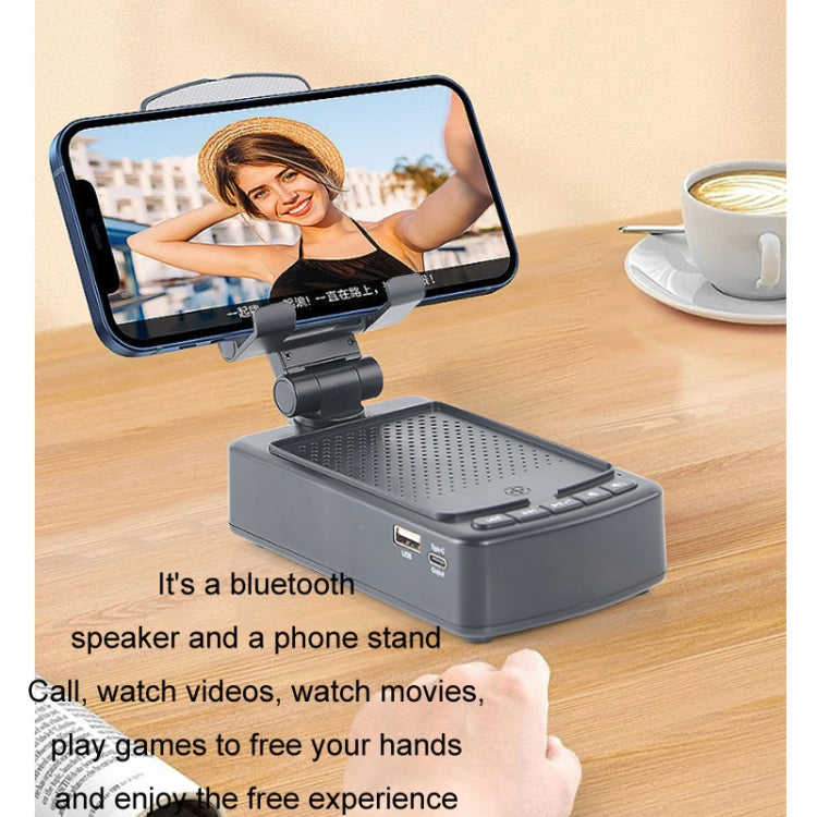 3 in 1 Multi-functional Desktop Mobile Phone Telescopic Bracket Bluetooth Audio