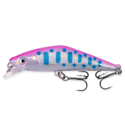 HENGJIA 5.7cm 3.4g Microbe Road Lures Slow Sinking Minnow Fake Bait, 1, 2, 3, 4, 5, 6, 7, 8, 9, 10, 10 couleurs ensachées, 10 couleurs en boîte
