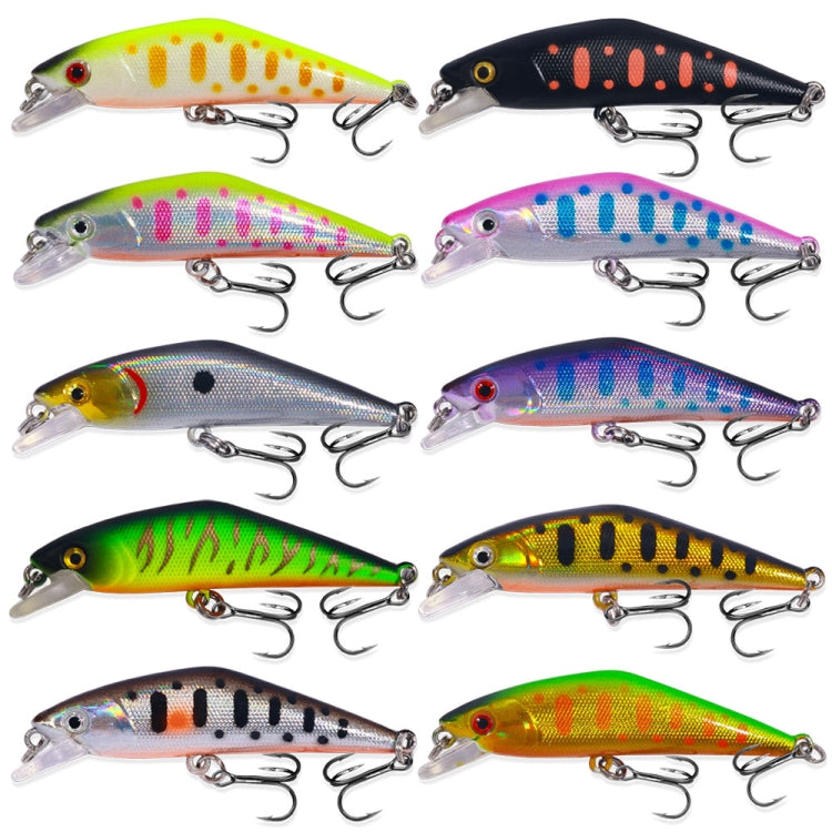 HENGJIA 5.7cm 3.4g Microbe Road Lures Slow Sinking Minnow Fake Bait, 1, 2, 3, 4, 5, 6, 7, 8, 9, 10, 10 couleurs ensachées, 10 couleurs en boîte