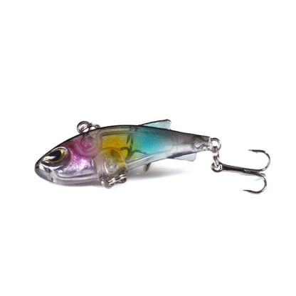 HENGJIA 4cm 4g Leurre de pêche VIB coulant avec trémolo pour perche, micro-leurre imitatif ver.