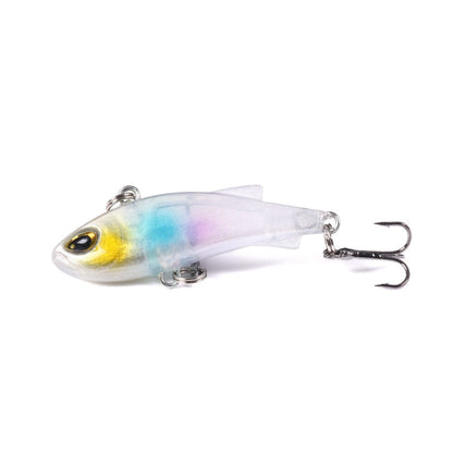 HENGJIA 4cm 4g Leurre de pêche VIB coulant avec trémolo pour perche, micro-leurre imitatif ver.