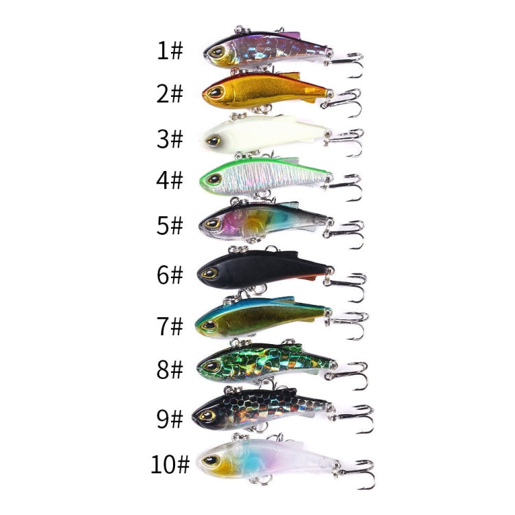 HENGJIA 4cm 4g Leurre de pêche VIB coulant avec trémolo pour perche, micro-leurre imitatif ver.