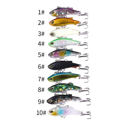 HENGJIA 4cm 4g Leurre de pêche VIB coulant avec trémolo pour perche, micro-leurre imitatif ver.