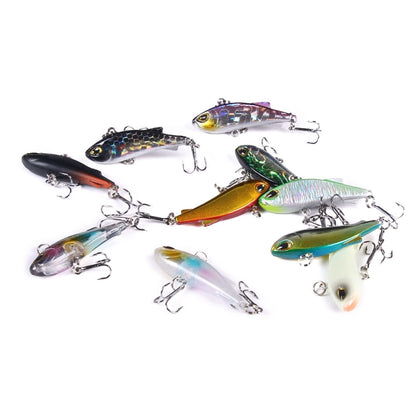 HENGJIA 4cm 4g Leurre de pêche VIB coulant avec trémolo pour perche, micro-leurre imitatif ver.