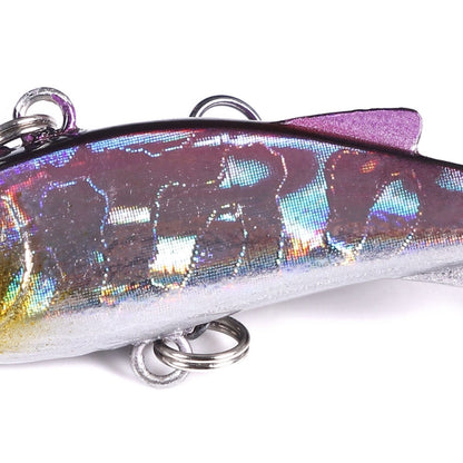 HENGJIA 4cm 4g Leurre de pêche VIB coulant avec trémolo pour perche, micro-leurre imitatif ver.