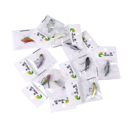 HENGJIA 4cm 4g Leurre de pêche VIB coulant avec trémolo pour perche, micro-leurre imitatif ver.
