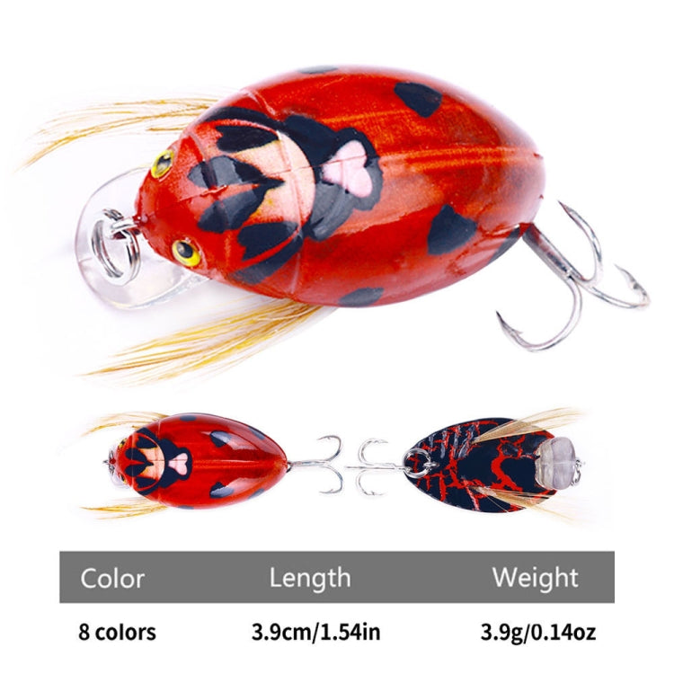HENGJIA Insecte Flottant dans l'Eau Leurre Bionique Coléoptère Surface de l'Eau Basse Tap Leurre Artificiel, 1, 2, 3, 4, 5, 6, 7, 8, 8 Couleurs en Sachet, 8 Couleurs en Boîte