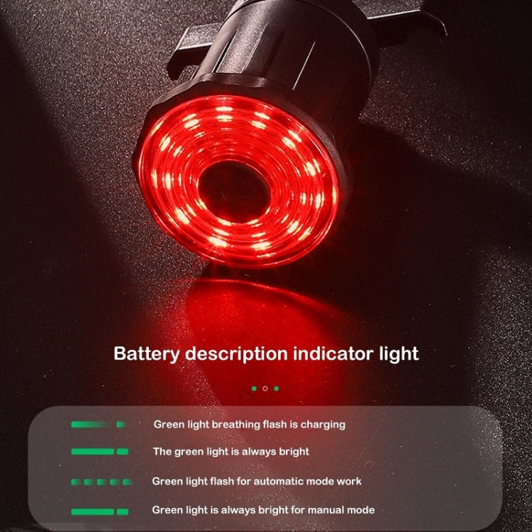 WEST BIKING Bicycle USB Charging Smart Brake Sensor Warning Tail Light, Cushion, Sit Tube