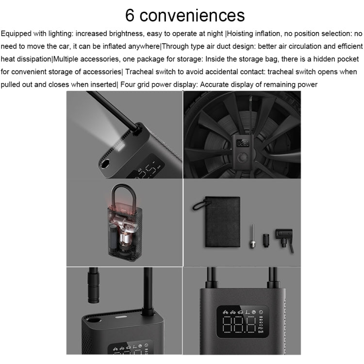 Pompe à air électrique portable universelle Xiaomi Mijia pour voiture et vélo, compresseur d'air électrique Mijia Air Pump 2