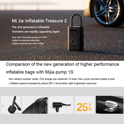 Pompe à air électrique portable universelle Xiaomi Mijia pour voiture et vélo, compresseur d'air électrique Mijia Air Pump 2
