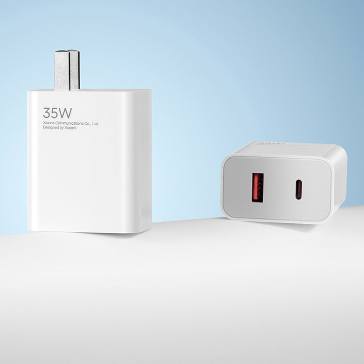 Original Xiaomi 35W USB-C+USB-A Fast Charge Portable Dual Port Charger(1C+1A), US Plug, 35W