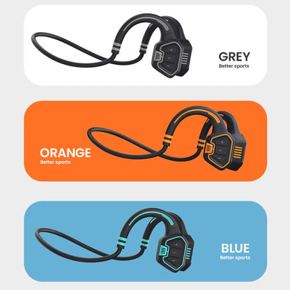 In-ear Waterproof Bone Conduction Earphone Magnetic Charging Swimming Sports Bluetooth Earphone, AS9 Blue, AS9 Grey, AS9 Orange