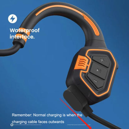 In-ear Waterproof Bone Conduction Earphone Magnetic Charging Swimming Sports Bluetooth Earphone, AS9 Blue, AS9 Grey, AS9 Orange