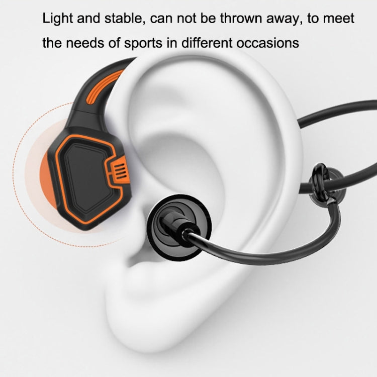 In-ear Waterproof Bone Conduction Earphone Magnetic Charging Swimming Sports Bluetooth Earphone, AS9 Blue, AS9 Grey, AS9 Orange