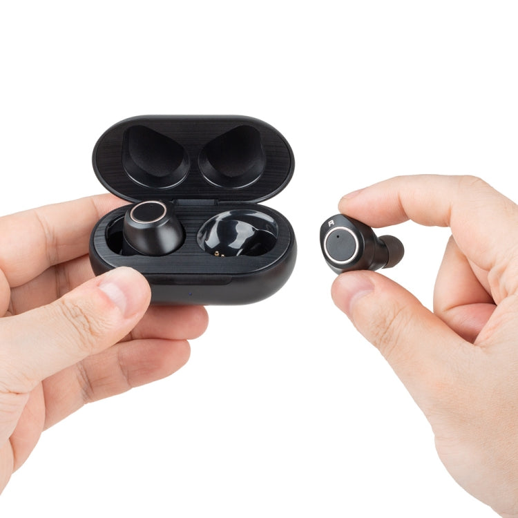 GE-T15 Mini USB Charging TWS Hearing Aid Sound Amplifier, Black, White