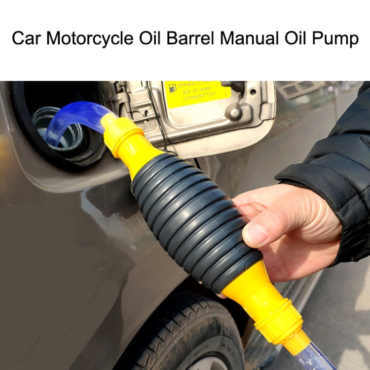 Car Motorcycle Oil Barrel Manual Oil Pump Self-Priming Large Flow Oil Suction, 1m