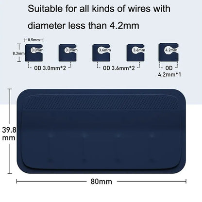 Punch Free Self-Adhesive Desktop Magnetic Data Cable Storage Fixer