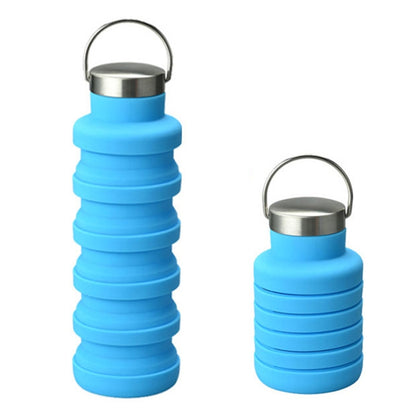 500ml Outdoor Sports Silicone Telescopic Cup Portable Foldable Travel Water Kettle