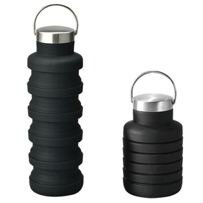 500ml Outdoor Sports Silicone Telescopic Cup Portable Foldable Travel Water Kettle