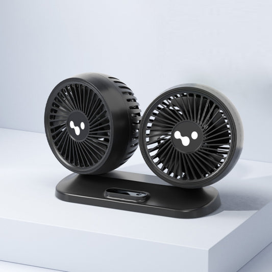 Ventilateur de voiture 12 V/24 V, interface USB, puissant ventilateur électrique à double tête