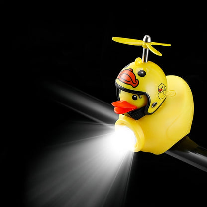 Canard Jaune Vélo Cloche Guidon Phare Ornements de Voiture Accessoires de Cyclisme Décoration de Casques