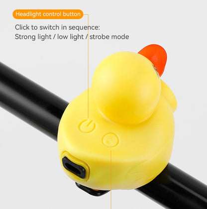 Canard Jaune Vélo Cloche Guidon Phare Ornements de Voiture Accessoires de Cyclisme Décoration de Casques