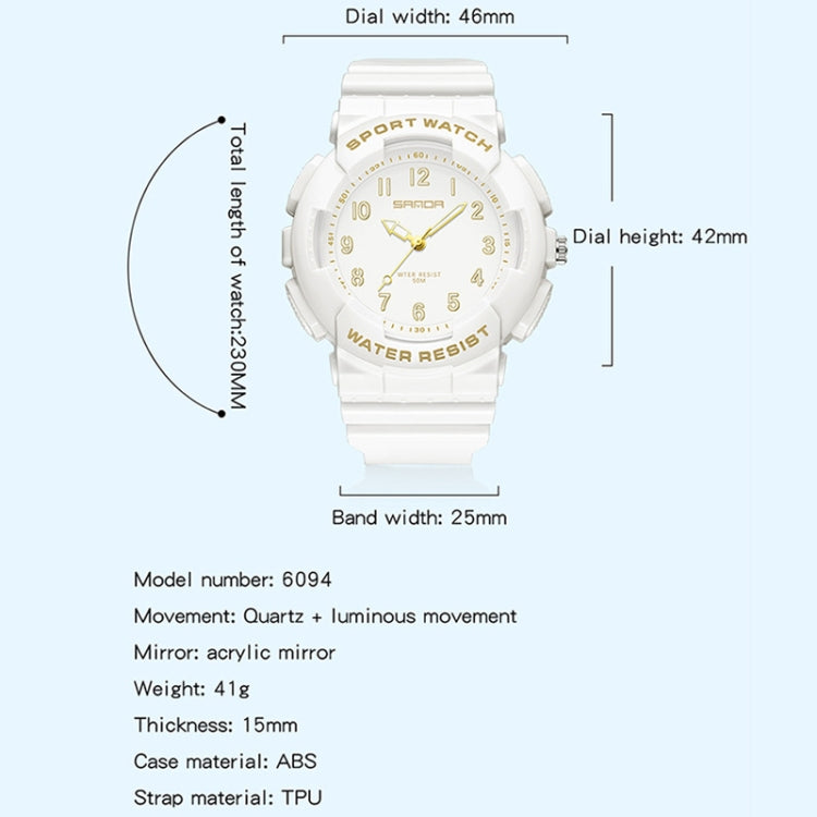 Montre Étudiante SANDA Fraîche Numérique Passe-partout Étanche Lumineuse