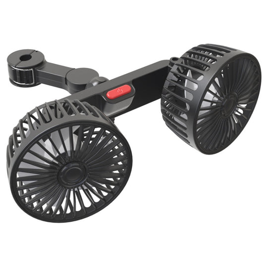 Ventilateur double puissant avec interface USB pour dossier de siège arrière de voiture 5V 2A, F4207