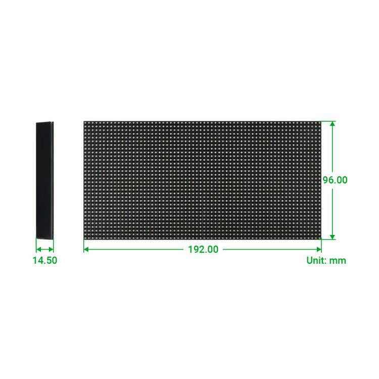 Panneau matriciel LED couleur RGB Waveshare, pas de 3 mm, 64 × 32 pixels, luminosité réglable, 20117, 33840
