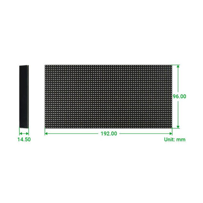 Panneau matriciel LED couleur RGB Waveshare, pas de 3 mm, 64 × 32 pixels, luminosité réglable, 20117, 33840