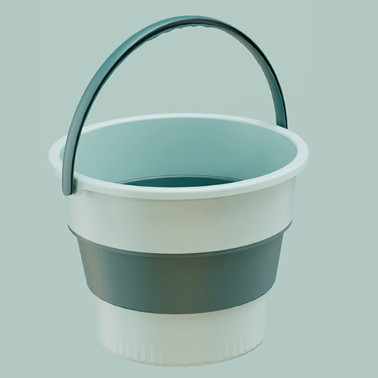 Large 17L Folding Thickened Portable Plastic Bucket Outdoor Fishing Barrel Car Travel Wash Barrel, Large 17L