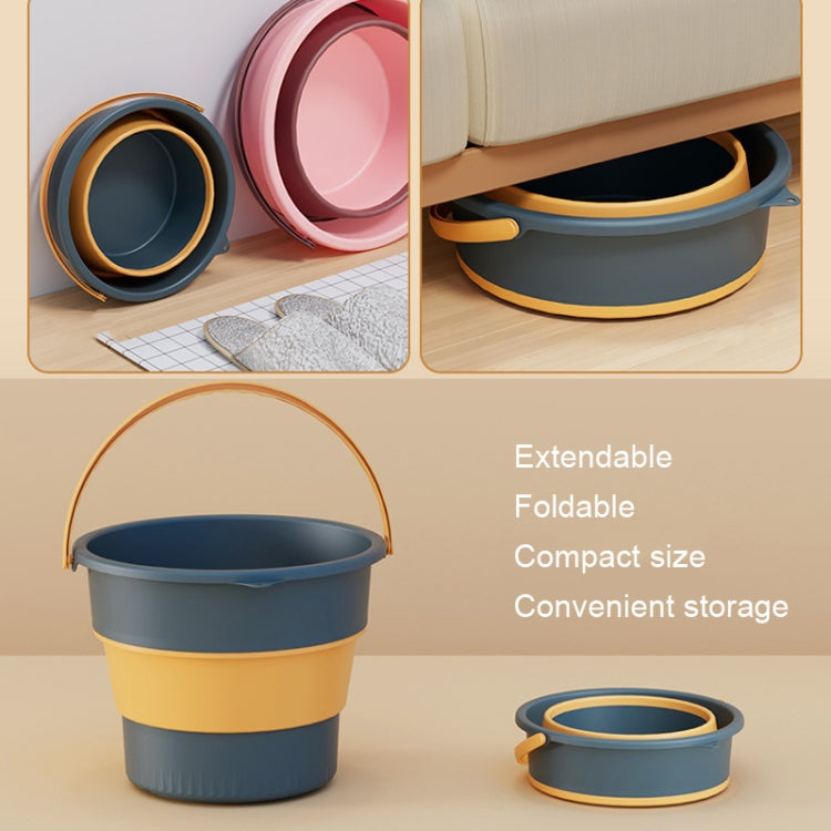 Grand seau pliant épaissi en plastique de 17 L, portable, pour pêche en extérieur, lavage de voiture en voyage, grand 17 L