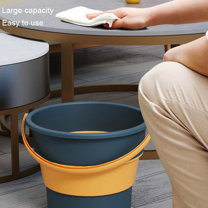 Grand seau pliant épaissi en plastique de 17 L, portable, pour pêche en extérieur, lavage de voiture en voyage, grand 17 L