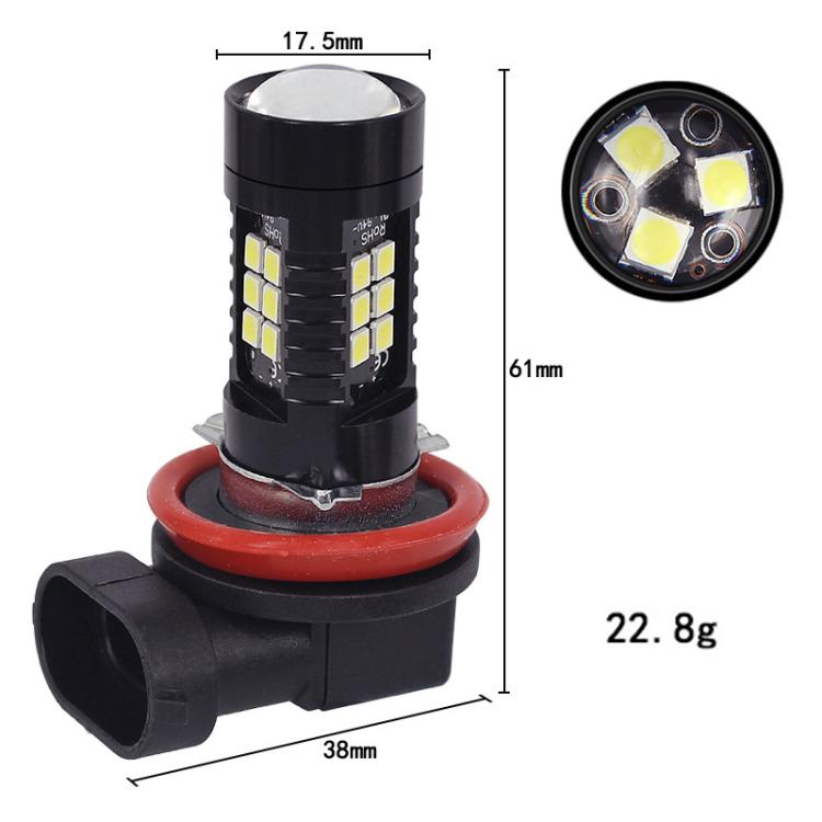 1pair Automotive High-power LED White Light Fog Lamp, H11