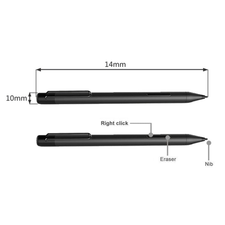 For Microsoft Surface 3 Pro 3/4/5/6/7/Book/Laptop/Go Pressure Touch Capacitance Pen, Pressure Touch Silver, Pressure Touch Black