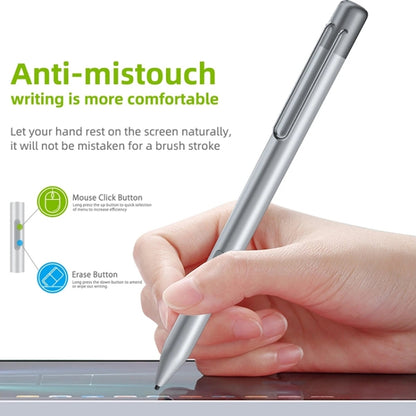 For Microsoft Surface 3 Pro 3/4/5/6/7/Book/Laptop/Go Pressure Touch Capacitance Pen, Pressure Touch Silver, Pressure Touch Black